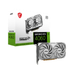 MSI Gaming GeForce RTX 4060 8GB GDRR6 128-Bit HDMI/DP Nvlink TORX Fan 4.0 Ada Lovelace Architecture Graphics Card (RTX 4060 Ventus 2X White 8G OC)