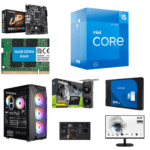 i5 12400F H610M DDR4 16GB DDR4 512GB SSD, 1650 4GB graphics card, 550W , 4 Fan Cabinet, 24 Inch 100HZ Monitor
