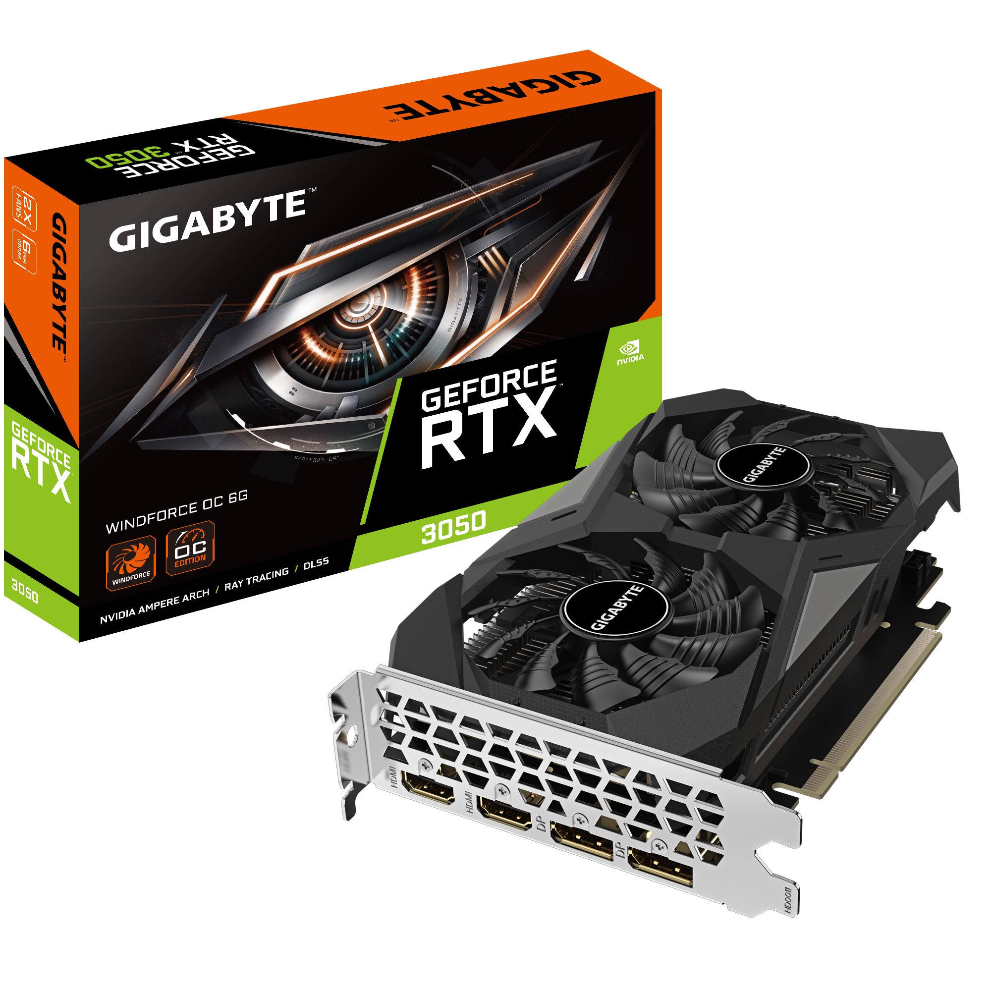 Gigabyte GeForce RTX 3050 WindForce OC 6G