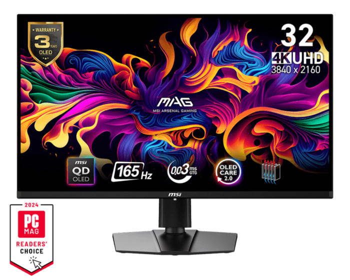 MSI MAG 321UP QD-OLED Computer Monitor