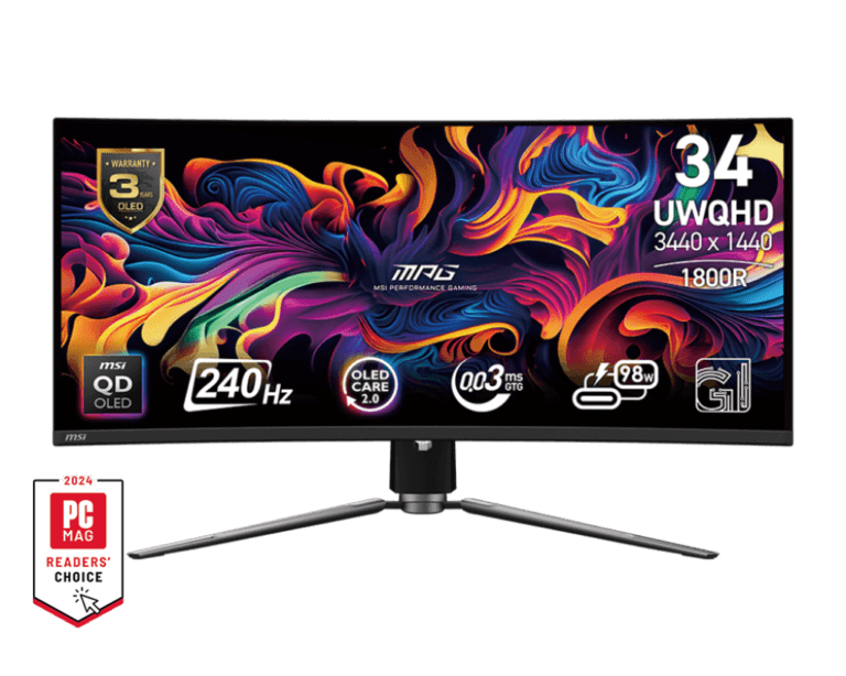 MSI MPG 341CQPX QD-OLED Gaming Monitor