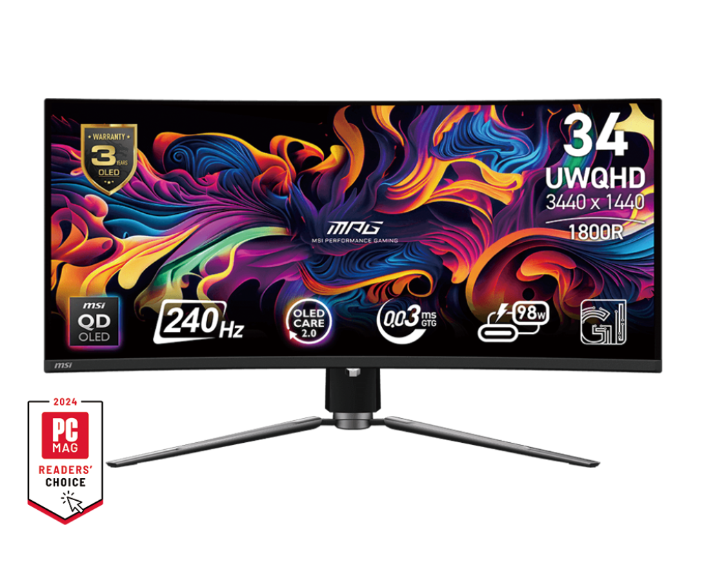 MSI MPG 341CQPX QD-OLED Gaming Monitor