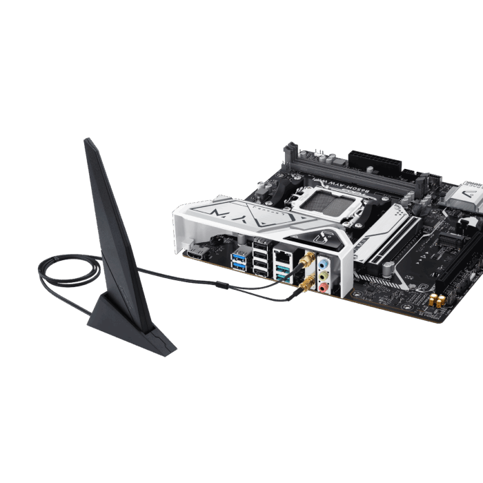 Asus AMD B650 Micro-ATX motherboard with DDR5, PCIe 5.0 M.2 support, HDMI™, Realtek 2.5Gb Ethernet, Wi-Fi 6, rear USB 10Gbps ports, front USB 5Gbps Type-C®, SATA 6 Gbps, Two-Way AI Noise Cancelation, Aura Sync - Image 6