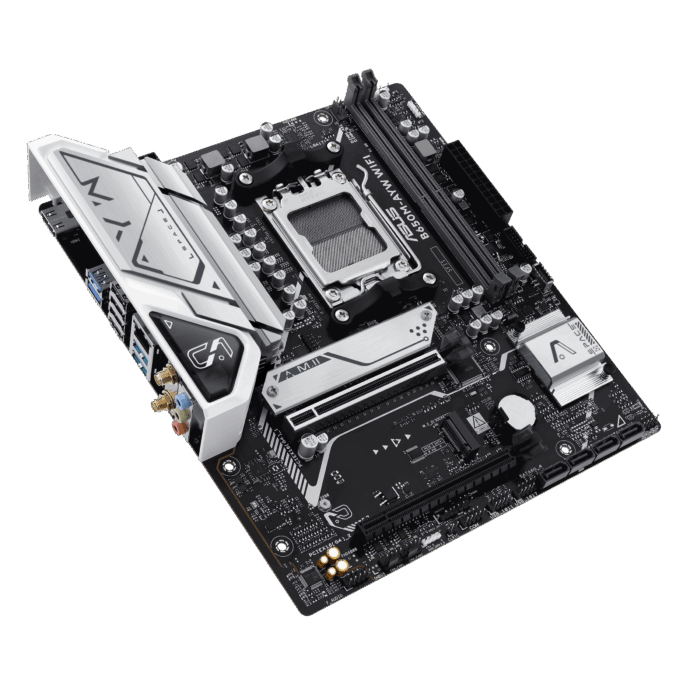 Asus AMD B650 Micro-ATX motherboard with DDR5, PCIe 5.0 M.2 support, HDMI™, Realtek 2.5Gb Ethernet, Wi-Fi 6, rear USB 10Gbps ports, front USB 5Gbps Type-C®, SATA 6 Gbps, Two-Way AI Noise Cancelation, Aura Sync - Image 5