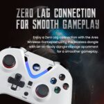 Cosmic Byte Ares White Wireless Controller for PC,rubberised texture,700 mah battery,Vibration feature - Image 3