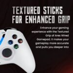 Cosmic Byte Ares Wired Controller for PC, rubberised texture, 700 mah battery, Vibration feature (White Colour) - Image 6