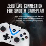 Cosmic Byte Ares Wired Controller for PC, rubberised texture, 700 mah battery, Vibration feature (White Colour) - Image 2