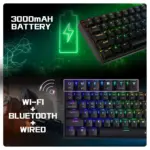 Cosmic Byte CB-GK-40 Artemis Wired + Wireless + Bluetooth 68 Key Per Key RGB Mechanical Gaming Keyboard - Image 11