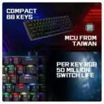 Cosmic Byte CB-GK-40 Artemis Wired + Wireless + Bluetooth 68 Key Per Key RGB Mechanical Gaming Keyboard - Image 7