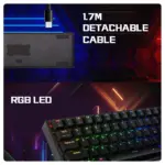 Cosmic Byte CB-GK-40 Artemis Wired + Wireless + Bluetooth 68 Key Per Key RGB Mechanical Gaming Keyboard - Image 6