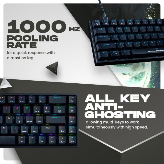 Cosmic Byte Artemis 68 keys RGB Mechanical keyboard, Outemu Blue Switch - Image 3