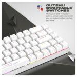 Cosmic Byte Artemis White 68 keys RGB Mechanical keyboard,Outemu Swappable Blue Switch GK36 - Image 2