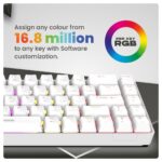 Cosmic Byte Artemis White 68 keys RGB Mechanical keyboard,Outemu Swappable Blue Switch GK36 - Image 6