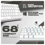 Cosmic Byte Artemis White 68 keys RGB Mechanical keyboard,Outemu Swappable Blue Switch GK36 - Image 3