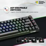 Cosmic Byte CB-GK-33 Astra Hot-Swappable Mechanical Wired & Bluetooth Keyboard with Per Key RGB and Software - Image 10