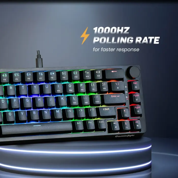 Cosmic Byte CB-GK-33 Astra Hot-Swappable Mechanical Wired & Bluetooth Keyboard with Per Key RGB and Software - Image 8