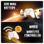 Cosmic Byte Blitz Wired + Wireless Gamepad for PC,Hall Effect Joystick & Triggers,1000 Hz Polling Rate(White) - Image 2