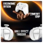 Cosmic Byte Blitz Wired + Wireless Gamepad for PC,Hall Effect Joystick & Triggers,1000 Hz Polling Rate(White) - Image 4