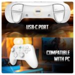 Cosmic Byte Blitz Wired + Wireless Gamepad for PC,Hall Effect Joystick & Triggers,1000 Hz Polling Rate(White) - Image 3