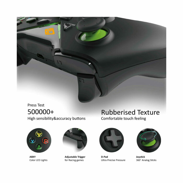 Cosmic Byte C3070W Nebula 2.4G Wireless Gamepad for PC/PS3 supports Windows XP/7/8/10, Rubberized Texture - Image 4