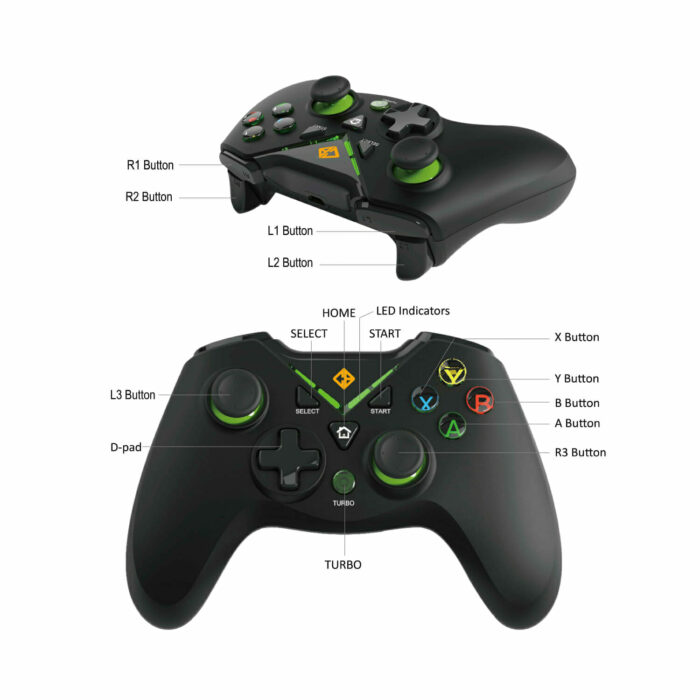 Cosmic Byte C3070W Nebula 2.4G Wireless Gamepad for PC/PS3 supports Windows XP/7/8/10, Rubberized Texture - Image 2