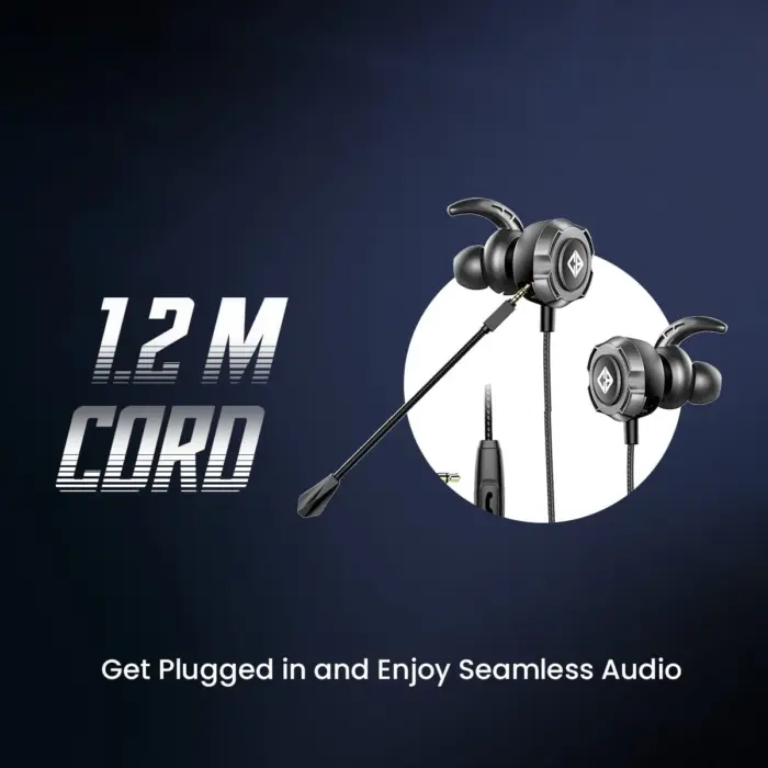 Cosmic Byte CB-EP-07 Gaming Earphone with Detachable Microphone (Black) - Image 6