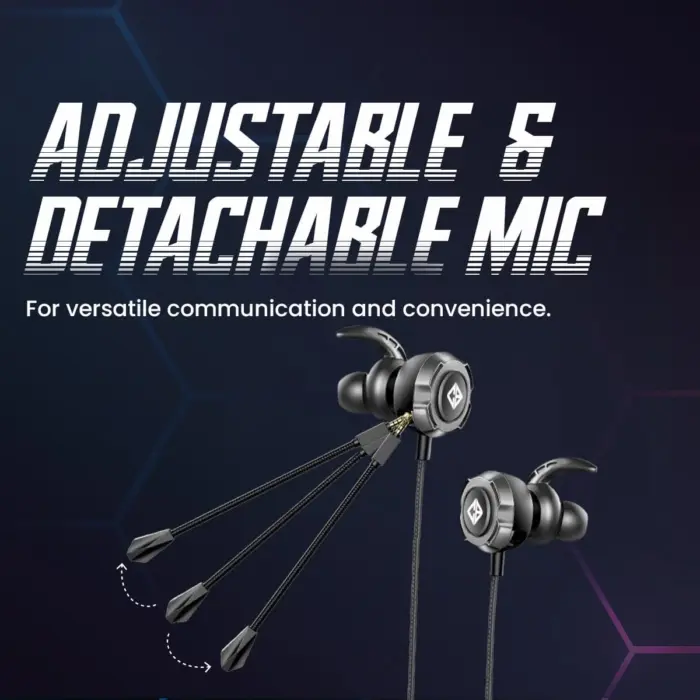 Cosmic Byte CB-EP-07 Gaming Earphone with Detachable Microphone (Black) - Image 5