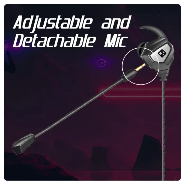 Cosmic Byte CB-EP-08 Gaming Earphone with Detachable Microphone (Black) - Image 4