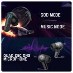 Cosmic Byte Cosmobuds X50 TWS Gaming Earbuds,Bluetooth 5.3,Dual modes Music & Gaming,40 ms Low Latency ,DNS Quad Mics (Black) - Image 3