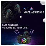 Cosmic Byte Cosmobuds X50 TWS Gaming Earbuds,Bluetooth 5.3,Dual modes Music & Gaming,40 ms Low Latency ,DNS Quad Mics (Black) - Image 5