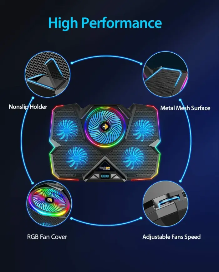 Cosmic Byte Cyclone RGB Laptop Cooling Pad - Image 6