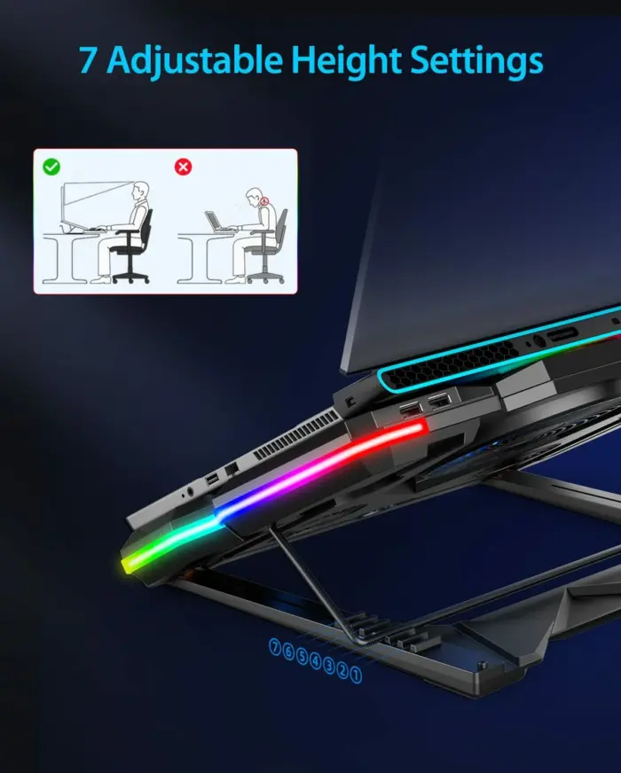 Cosmic Byte Cyclone RGB Laptop Cooling Pad - Image 4