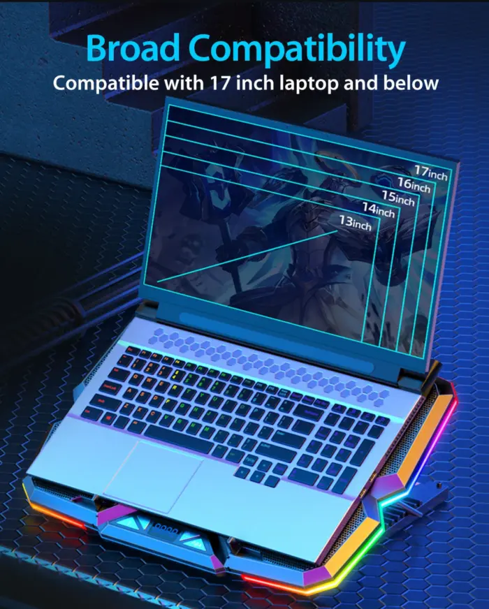 Cosmic Byte Cyclone RGB Laptop Cooling Pad - Image 3