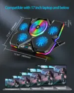 Cosmic Byte Cyclone RGB Laptop Cooling Pad - Image 2