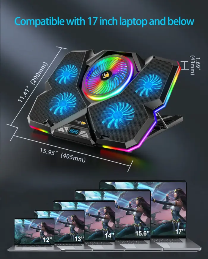 Cosmic Byte Cyclone RGB Laptop Cooling Pad - Image 2