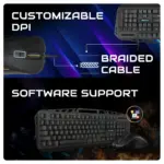 Cosmic Byte 'Dragonfly' RGB Keyboard-Mouse combo,Upgraded with Software support - Image 5