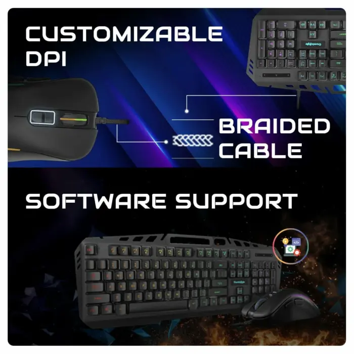 Cosmic Byte 'Dragonfly' RGB Keyboard-Mouse combo,Upgraded with Software support - Image 5