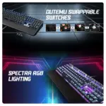 Cosmic Byte CB-GK-24 Equinox Alturas Mechanical Keyboard with Upgraded with Swappable Outemu Blue Switches (Black) - Image 6
