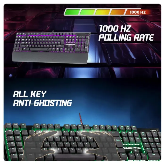 Cosmic Byte CB-GK-24 Equinox Alturas Mechanical Keyboard with Upgraded with Swappable Outemu Blue Switches (Black) - Image 5