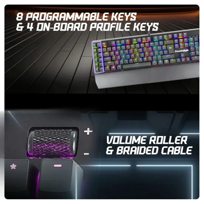 Cosmic Byte CB-GK-24 Equinox Alturas Mechanical Keyboard with Upgraded with Swappable Outemu Blue Switches (Black) - Image 4