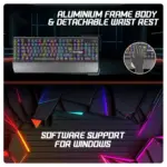 Cosmic Byte CB-GK-24 Equinox Alturas Mechanical Keyboard with Upgraded with Swappable Outemu Blue Switches (Black) - Image 3