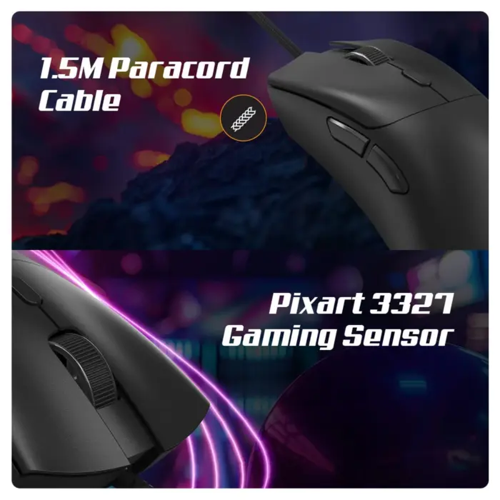 Cosmic Byte Falcon Wired Gaming Mouse,48 gm Lightweight,1000 Hz Polling rate,Pixart 3327 Sensor,200-12400 DPI - Image 6