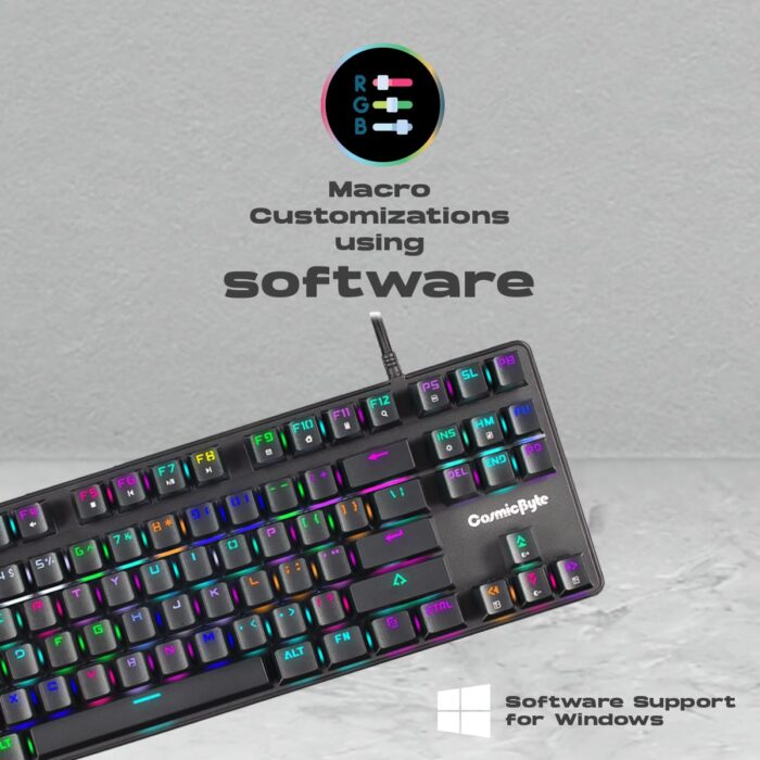 Cosmic Byte 'Firefly' per key RGB Ten-Keyless Mechanical Keyboard CB-GK-18 - Image 4