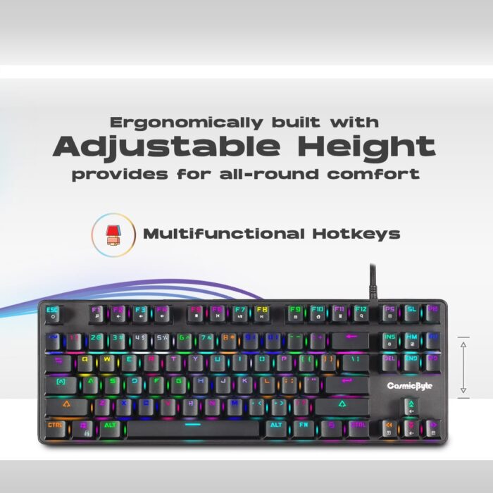 Cosmic Byte 'Firefly' per key RGB Ten-Keyless Mechanical Keyboard CB-GK-16 - Image 4