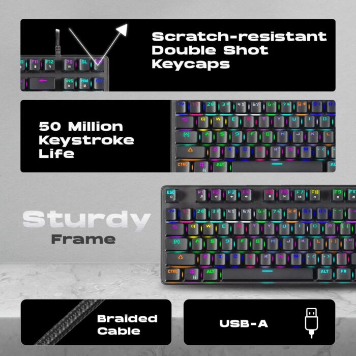Cosmic Byte 'Firefly' per key RGB Ten-Keyless Mechanical Keyboard CB-GK-16 - Image 2