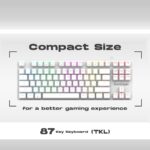 Cosmic Byte 'Firefly' WHITE GK37 per key RGB Ten-Keyless Mechanical Keyboard CB-GK-37 White - Image 7