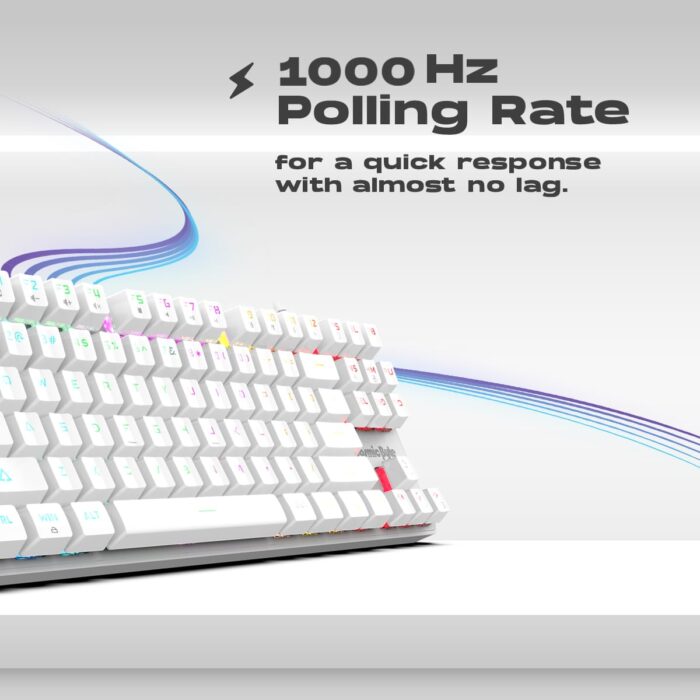 Cosmic Byte 'Firefly' WHITE GK37 per key RGB Ten-Keyless Mechanical Keyboard CB-GK-37 White - Image 5