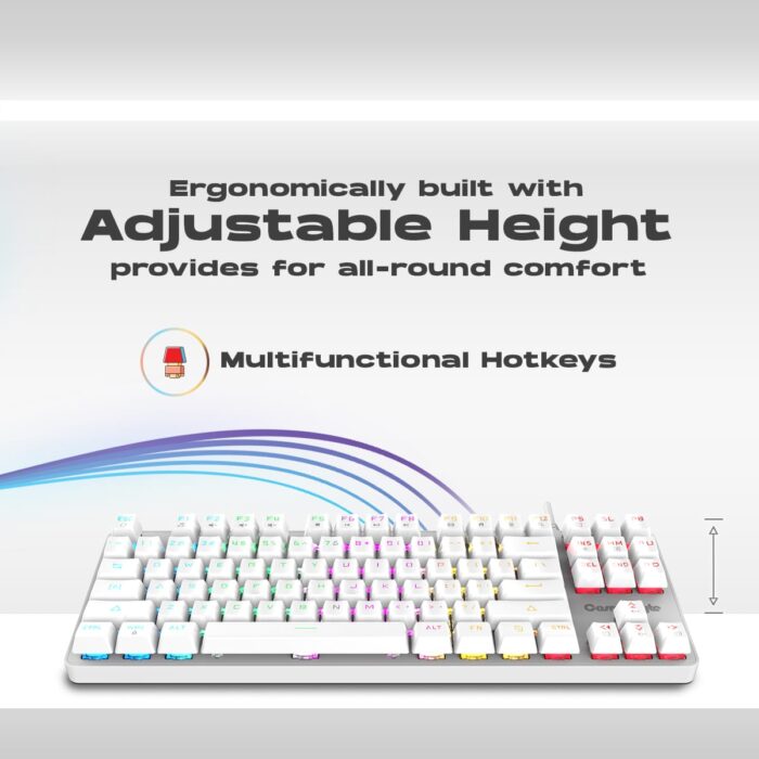 Cosmic Byte 'Firefly' WHITE GK37 per key RGB Ten-Keyless Mechanical Keyboard CB-GK-37 White - Image 4