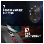 Cosmic Byte Firestorm,67 gms lightweight,1000Hz Polling Rate,Pixart 3327 Sensor,7 Buttons,Customizable DPI (Black) - Image 2