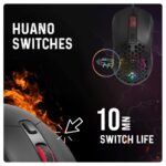 Cosmic Byte Firestorm,67 gms lightweight,1000Hz Polling Rate,Pixart 3327 Sensor,7 Buttons,Customizable DPI (Black) - Image 9